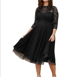 torrid Special Occasion Black Lace Midi Dress 18